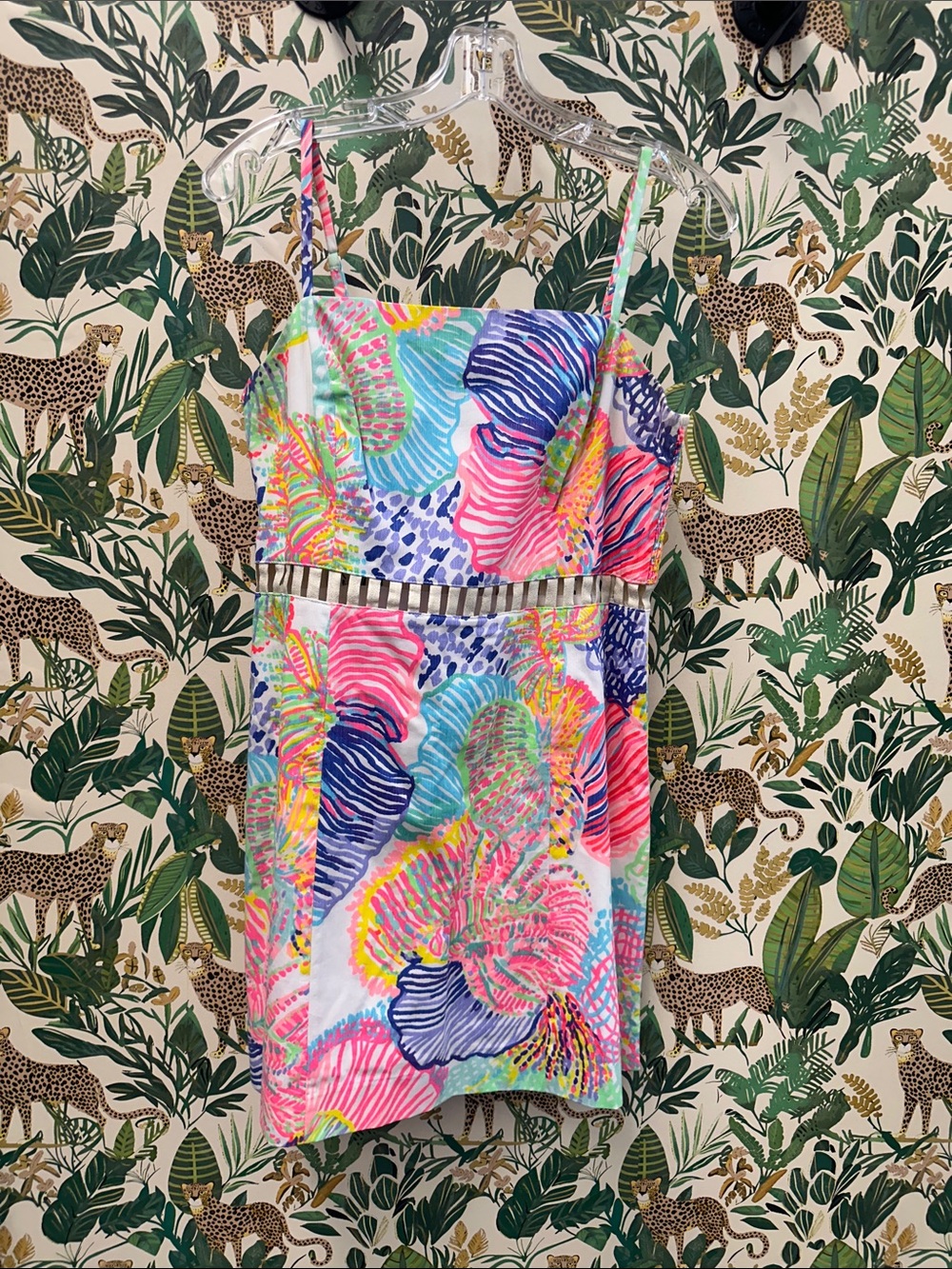 Lilly Pulitzer Bright Tropical Print Spaghetti Strap Dress - Multicolor 6